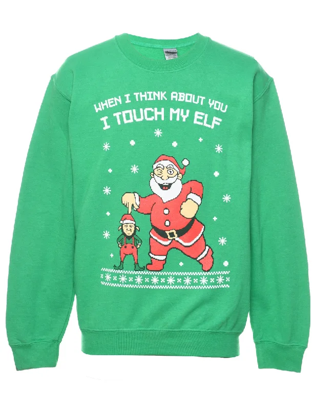 Weekend Offers You Can't Ignore Santa Claus Christmas Sweatshirt - S