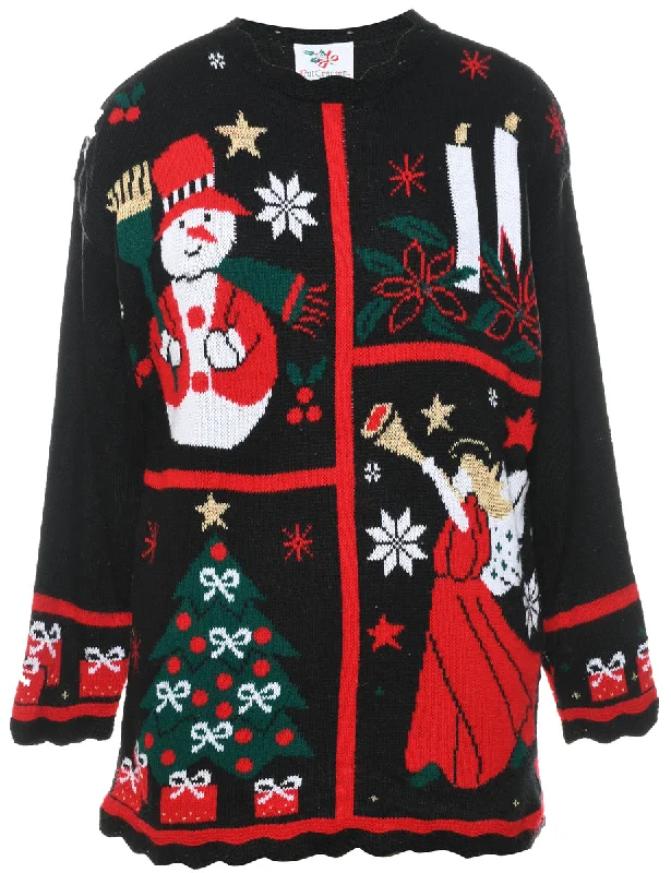 Huge Savings Snowman Christmas Jumper - L