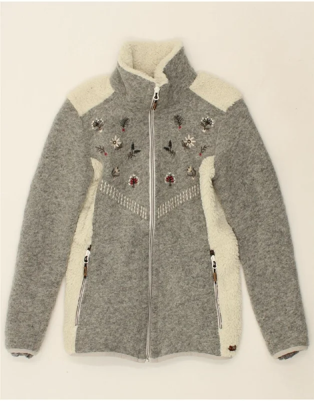 Unbeatable Deal CMP Womens Fleece Jacket UK 6 XS Grey Colourblock Polyester