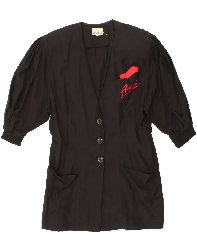 Weekend Bargains to Relish MADELEINE Womens Longline 3 Button Blazer Jacket IT 40 Small Black Viscose Weekend Bargains to Relish MADELEINE Womens Longline 3 Button Blazer Jacket IT 40 Small Black Viscose