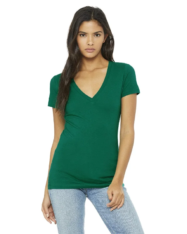 Lowest Price Bella+Canvas Ladies Deep V-Neck T-Shirt | Kelly