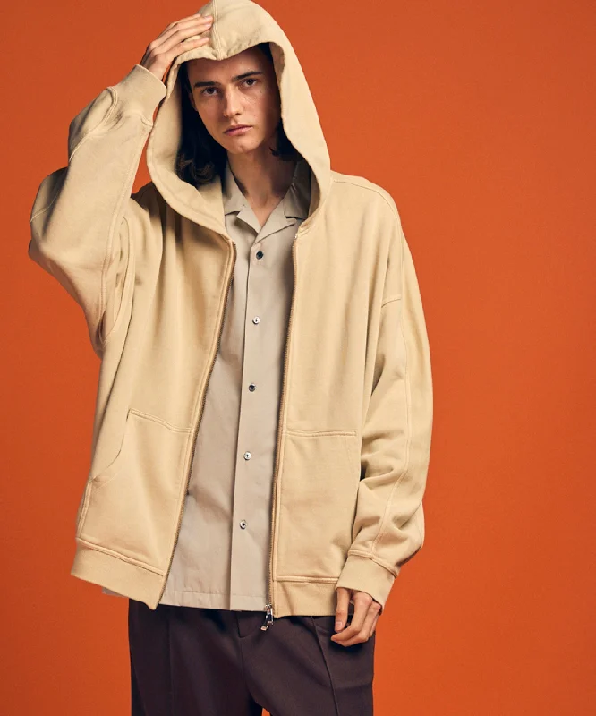 Weekend Discounts to Delight 【SALE】Pigment Sweat Prime-Over Zip Hoodie