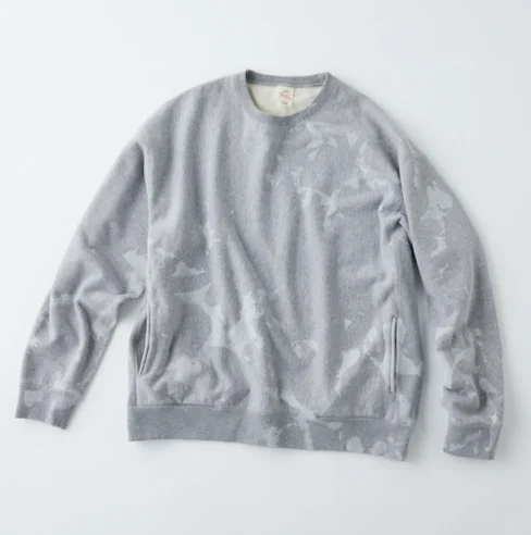Weekend Bargains Await You LOOPWHEEL SWEAT CREW NECK SHIRT UNEVEN DYED 69227