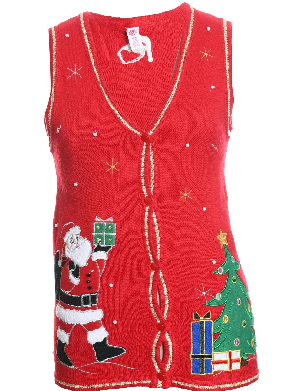 Unbeatable Prices Santa Claus Christmas Sweater Vest - S