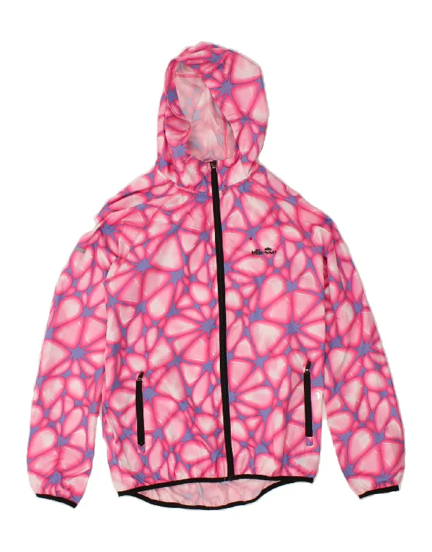 Special Discount ELLESSE Womens Abstract Pattern Hooded Rain Jacket UK 12 Medium Pink Special Discount ELLESSE Womens Abstract Pattern Hooded Rain Jacket UK 12 Medium Pink