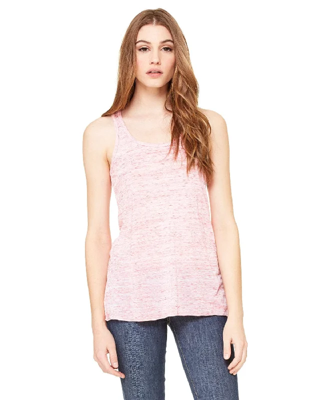 Special Discount Bella+Canvas Ladies Flowy Racerback Tank | Red Marble