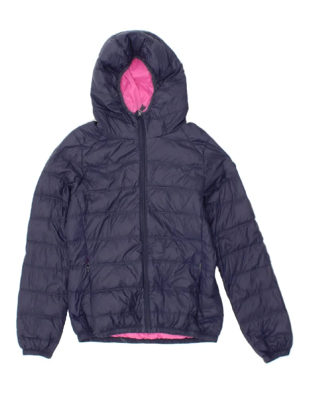 Weekend Savings Sensation MISTRAL Womens Hooded Padded Jacket UK 14 Medium Navy Blue Polyamide