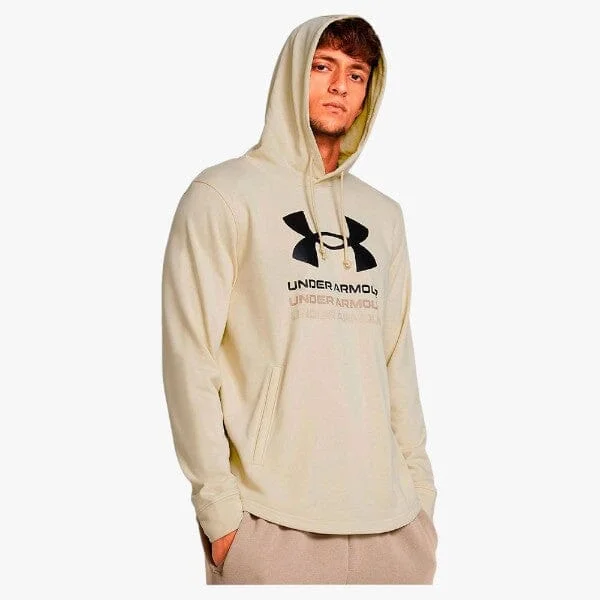 Weekend Bargains to Snag Under Armour Men's Rival Terry Graphic Hoodie 273 Beige