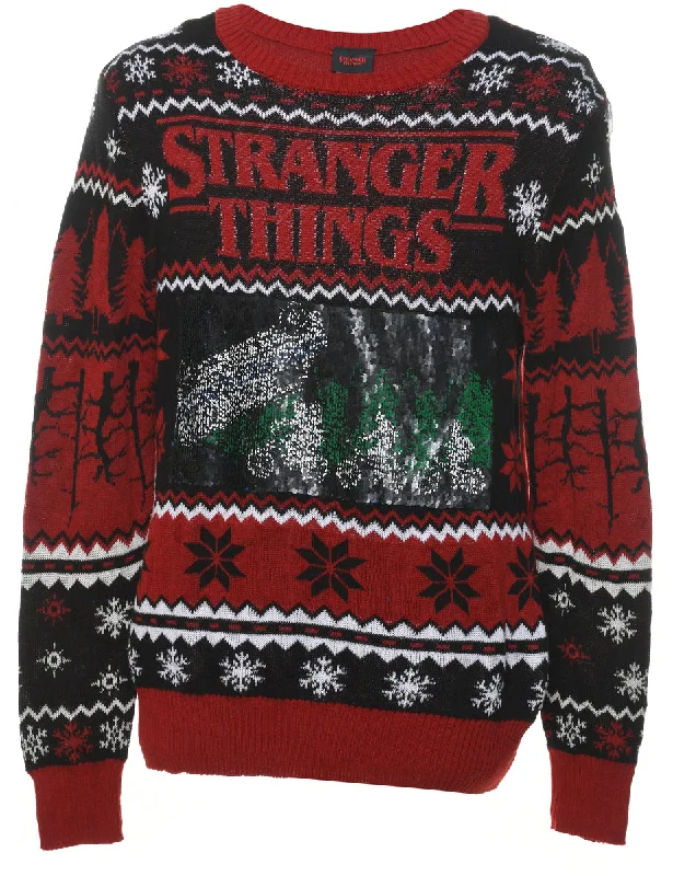 Today's Deal Snowfall Design Christmas Jumper - M