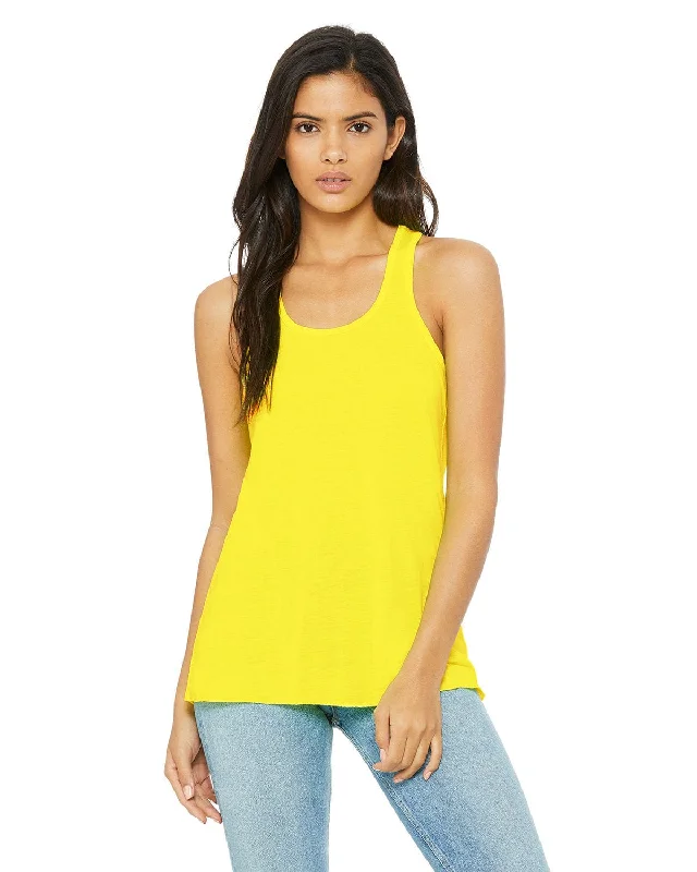 Special Price Bella+Canvas Ladies Flowy Racerback Tank | Neon Yellow