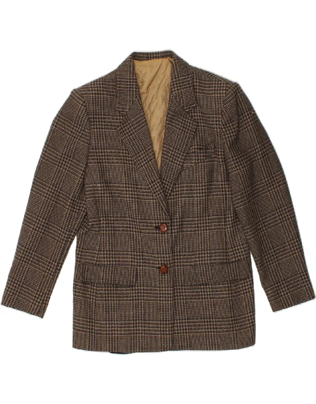 Weekend Discounts to Savor MABB Womens 2 Button Blazer Jacket UK 14 Large Grey Houndstooth Wool Weekend Discounts to Savor MABB Womens 2 Button Blazer Jacket UK 14 Large Grey Houndstooth Wool