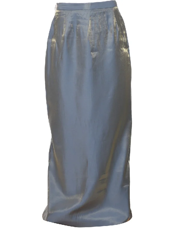Weekend Discounts You Deserve Shiny Maxi Skirt - L