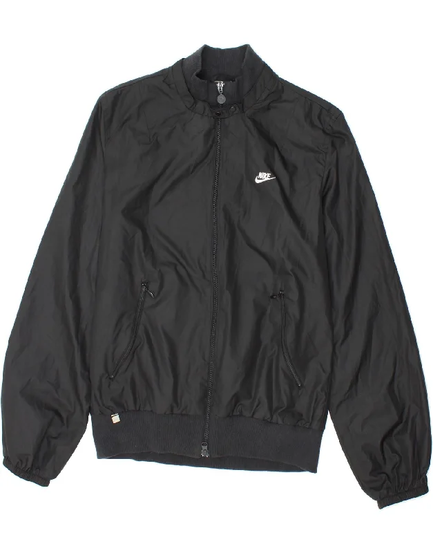 Weekend Deals That Thrill NIKE Womens Bomber Jacket UK 14/16 Large Black Polyester