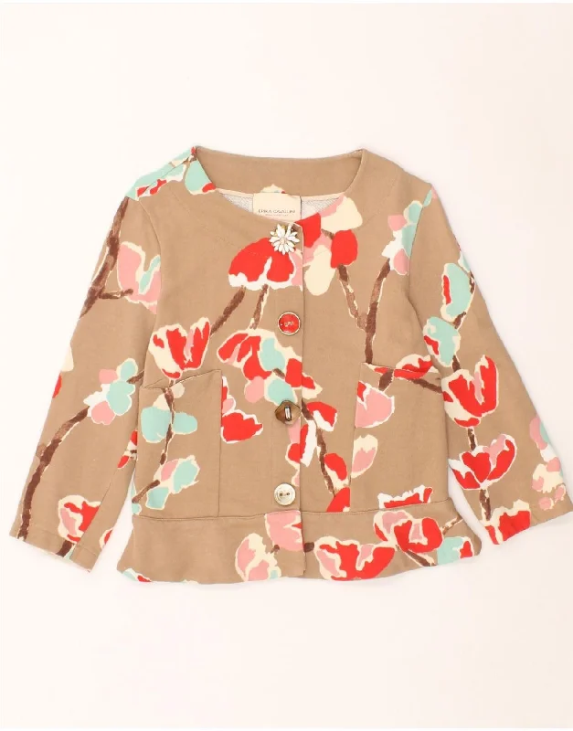 Weekend Discounts to Celebrate ERIKA CAVALLINI Womens 4 Button Blazer Jacket UK 10 Small Brown Floral Weekend Discounts to Celebrate ERIKA CAVALLINI Womens 4 Button Blazer Jacket UK 10 Small Brown Floral