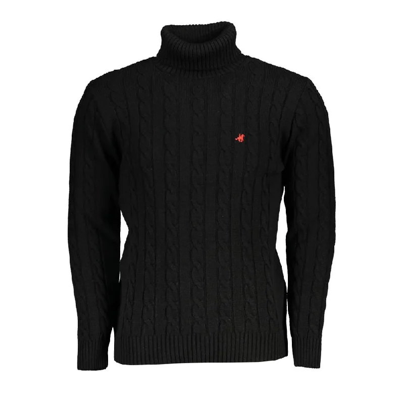 Price Slash U.S. Grand Polo Elegant  Turtleneck Twisted Men's Sweater