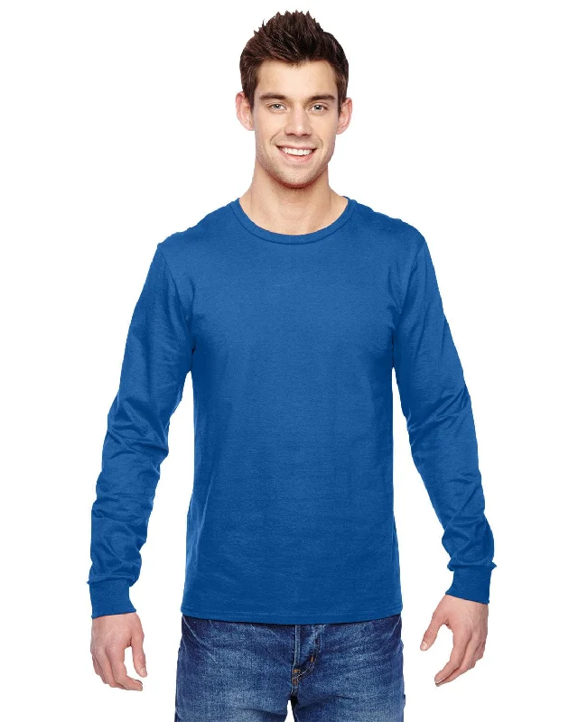 Early Bird Fruit of the Loom 100% Sofspun Cotton Long Sleeve T-Shirt | Royal