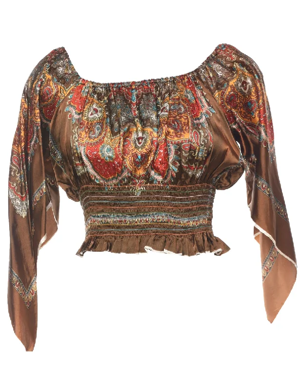 Don't Delay Smocked Evening Top - S