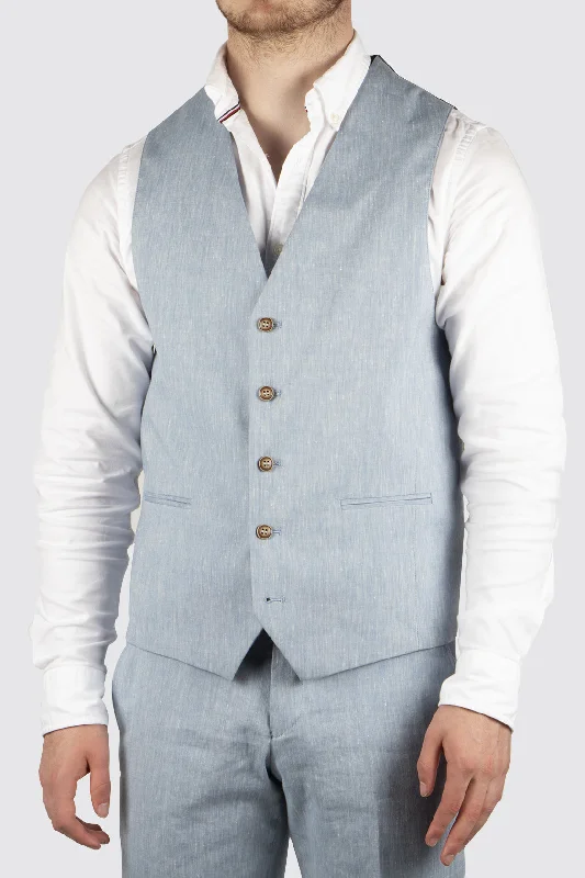 Unwind with Weekend Discounts Daniel Hechter Ryan Waistcoat Sky Blue