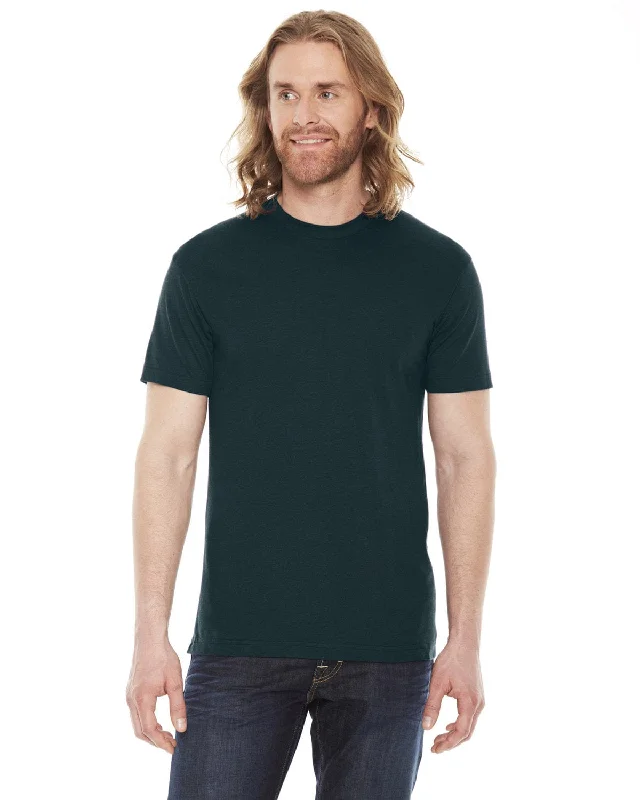 Big Savings American Apparel Unisex Poly-Cotton Short Sleeve Crewneck | Black Aqua