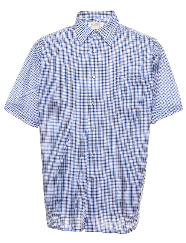 Weekend Offers That Please Short Sleeve Checked Shirt - XL