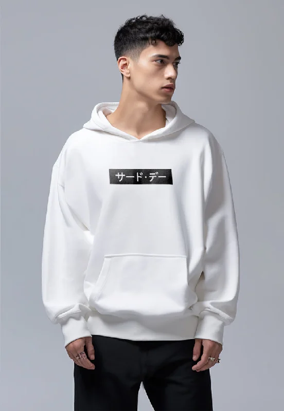 Take Action MOA72 Hoodies Premium ScubaLux Anti Kusut Waterproof "Katakana Inverted" Putih Take Action MOA72 Hoodies Premium ScubaLux Anti Kusut Waterproof "Katakana Inverted" Putih