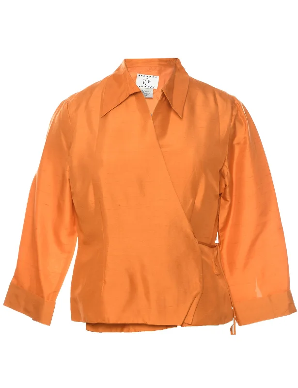 Act Fast Silk Orange Jacket - L