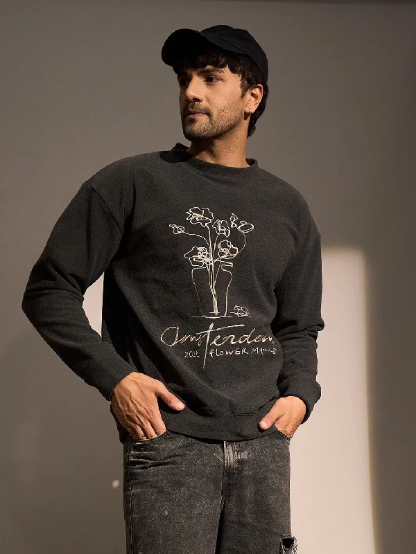 Take Action Charcoal Fleece Embroidered Sweatshirt
