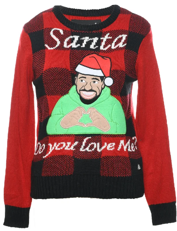 Now or Never Santa Claus Christmas Jumper - S