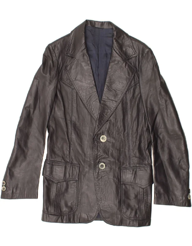 Weekend Deals That Dazzle VINTAGE Womens Leather 2 Button Blazer Jacket IT 44 Medium Black Weekend Deals That Dazzle VINTAGE Womens Leather 2 Button Blazer Jacket IT 44 Medium Black