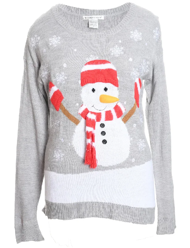 Steal Deal Snowman Christmas Jumper - L