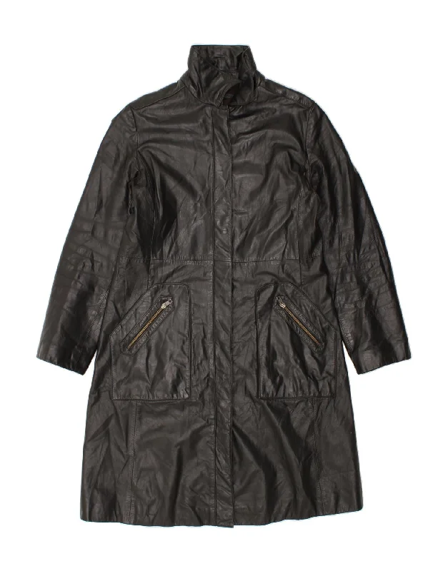 Weekend Specials to Savor CONBIPEL Womens Leather Coat IT 48 XL Black Leather