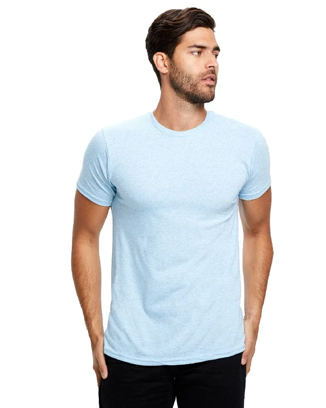 Weekend Special US Blanks Mens Short Sleeve Made in USA Triblend T-Shirt | Tri Light Blue Weekend Special US Blanks Mens Short Sleeve Made in USA Triblend T-Shirt | Tri Light Blue