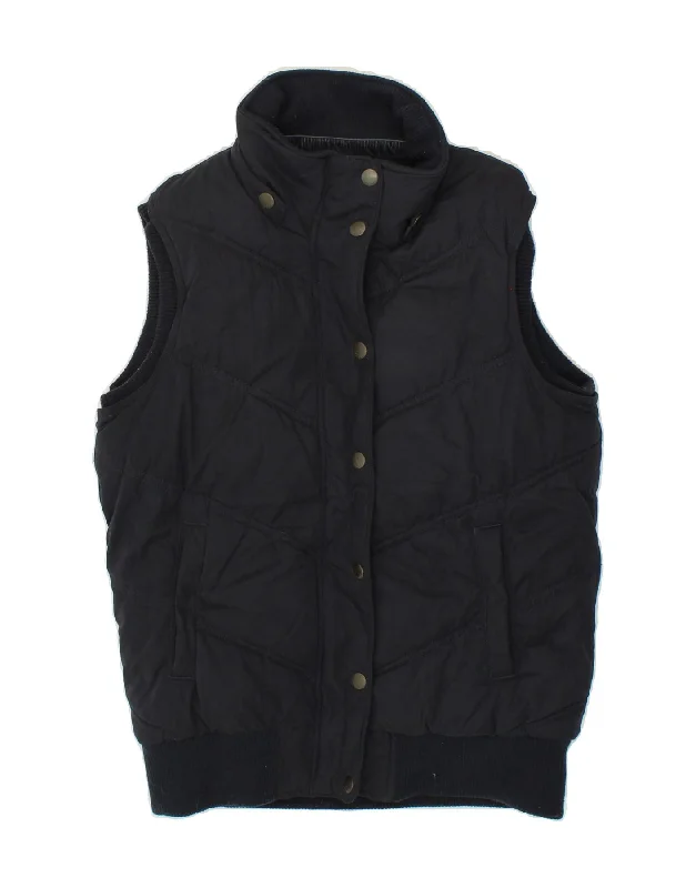 Weekend Special FAT FACE Womens Padded Gilet UK 10 Small Navy Blue Polyester