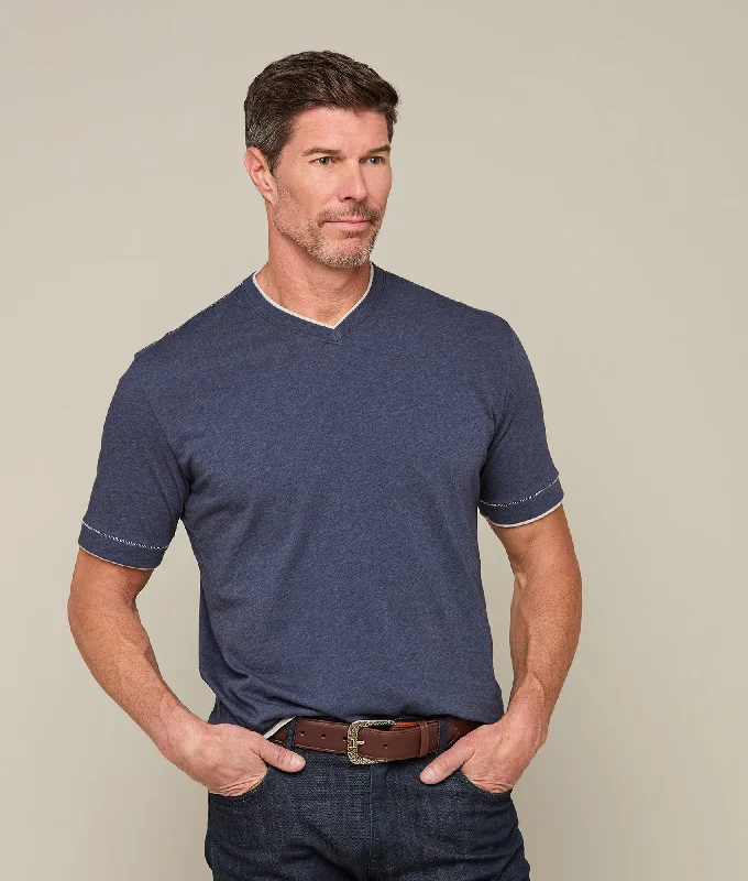 Weekend Special Lucchese Pima Cotton V-Neck :: Navy