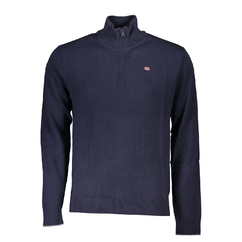 Weekend Deal Napapijri Elegant Half-Zip Embroide  Men's Sweater