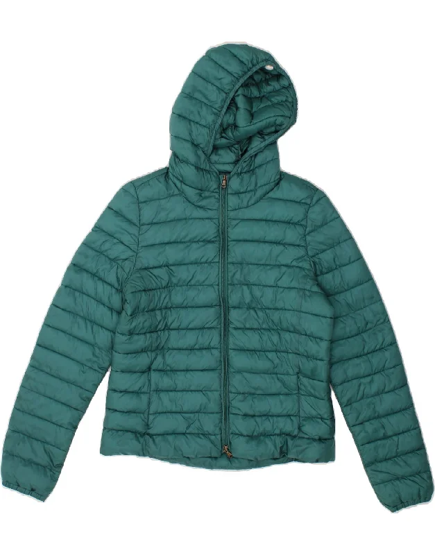 Can't Resist MARELLA Womens EMME Hooded Padded Jacket UK 14 Medium   Green Polyester