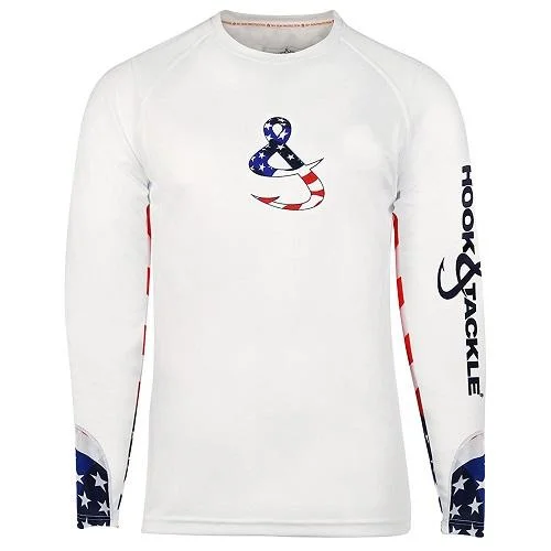 Mega Sale Patriotic Mens Liberty Fishing Shirt - White