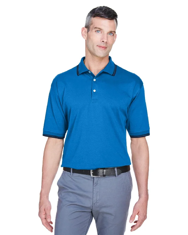 Weekend Bargains to Celebrate Devon & Jones Tipped Perfect Pima Polo Shirt | French Blue/ Nvy Weekend Bargains to Celebrate Devon & Jones Tipped Perfect Pima Polo Shirt | French Blue/ Nvy