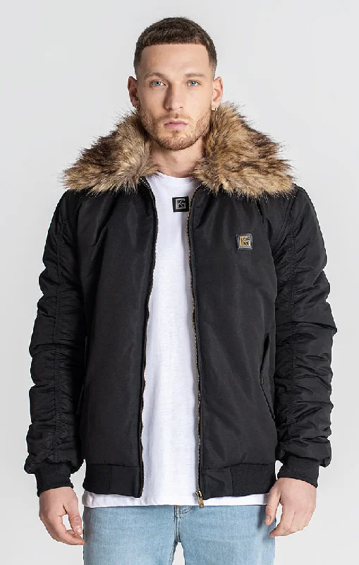 Unbeatable Prices Black Core Bomber Jacket