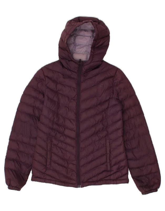 Flash Sale MOUNTAIN WAREHOUSE Womens Hooded Padded Jacket UK 8 Small  Maroon Nylon