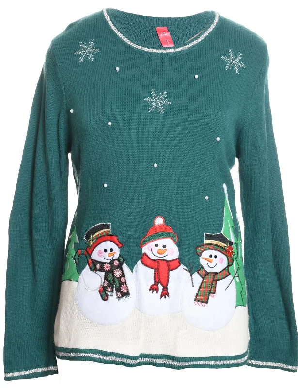 Price Drop Snowman Christmas Jumper - L