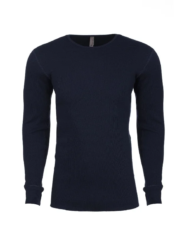 Weekend Specials to Enjoy Next Level Mens Blended Thermal Tee | Midnight Navy