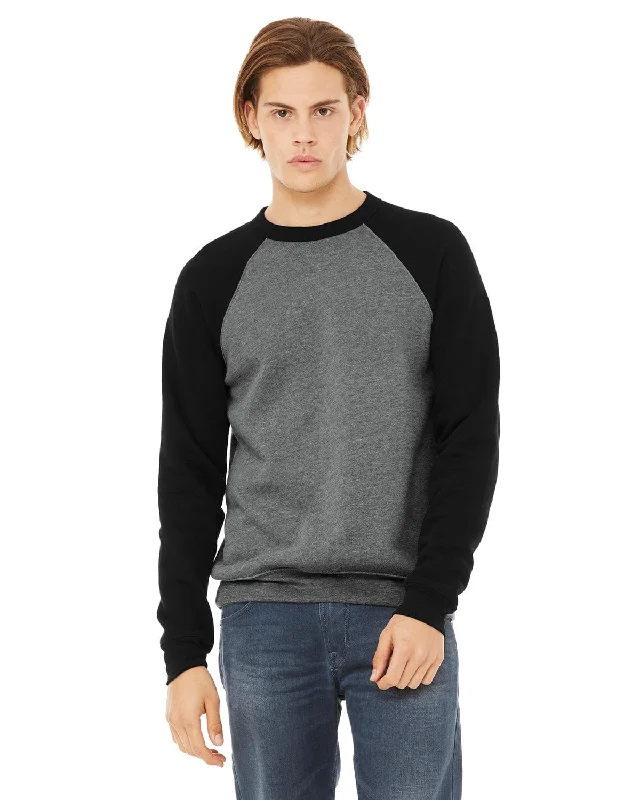 Flash Deal Bella+Canvas Triblend Unisex Crewneck Sweatshirt | Dp Heather/ Blk