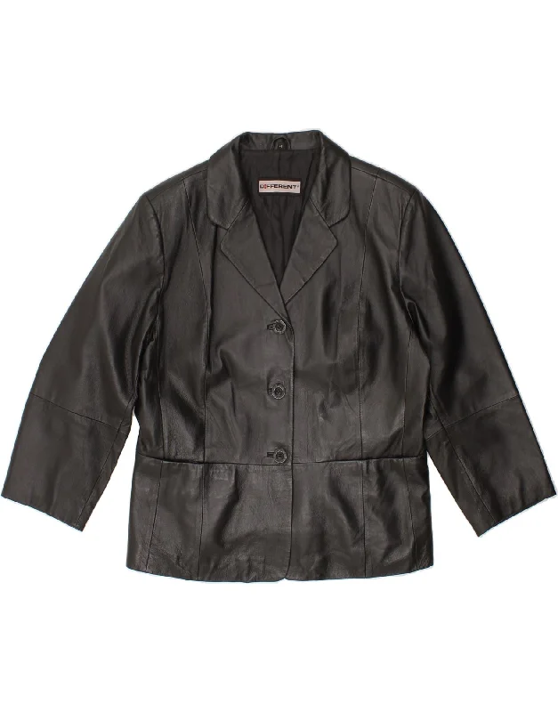 Weekend Discounts to Relish VINTAGE Womens Leather Jacket IT 44 Medium Black Leather Weekend Discounts to Relish VINTAGE Womens Leather Jacket IT 44 Medium Black Leather