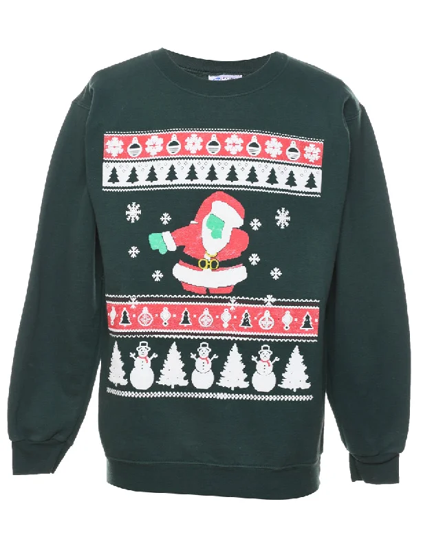 Weekend Deals That Dazzle Santa Claus Christmas Sweatshirt - S