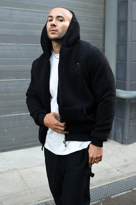 Weekend Specials to Indulge In Ikon Borg Zip Hoodie - Black