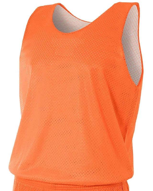 Big Savings A4 Men's Reversible Mesh Tank | Orange/ White