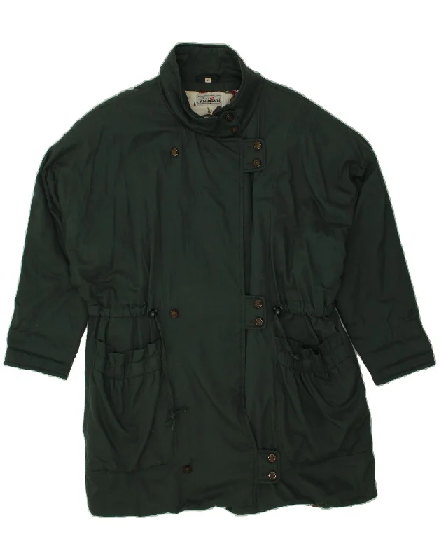 Weekend Steals Await VINTAGE Womens Windbreaker Coat IT 42 Medium Green Cotton