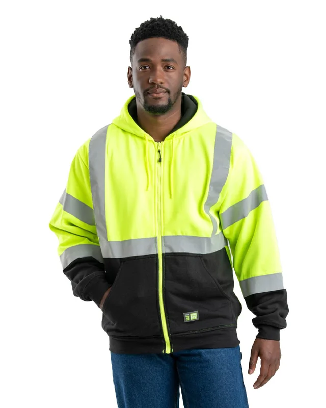 Weekend Specials to Love Berne Mens Yellow Fleece Hi-Vis Class 3 Hoodie