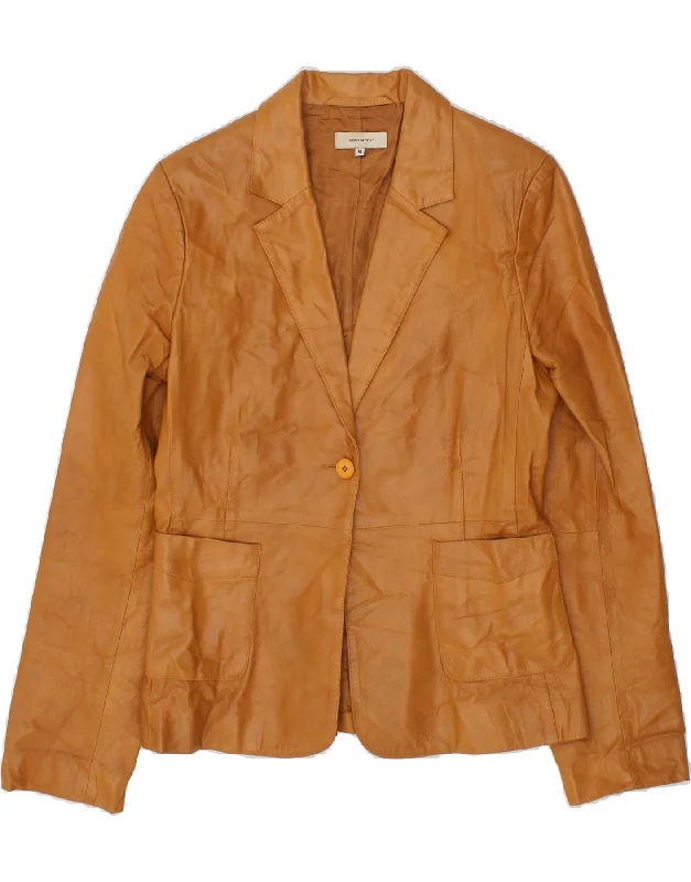 The Best Prices VERO MODA Womens Leather 1 Button Blazer Jacket UK 12 Medium Brown Leather The Best Prices VERO MODA Womens Leather 1 Button Blazer Jacket UK 12 Medium Brown Leather